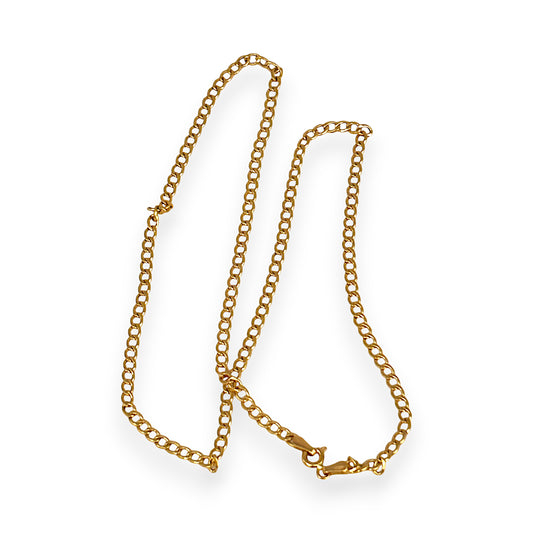 GOLD DEAL | 18K Gold As New 45cm Linea Cable Link Chain
