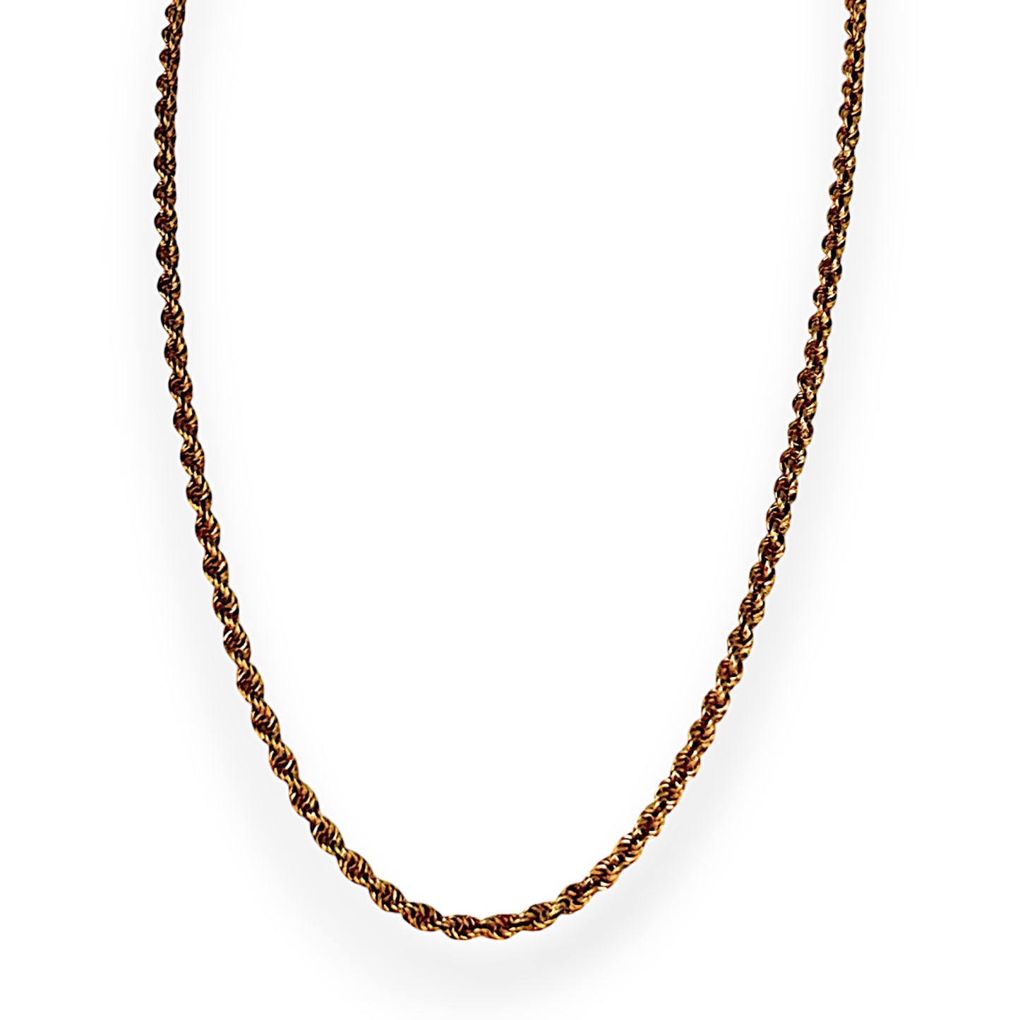 GOLD DEAL | 18ct (18K) Gold Refurbished 42cm Classic Souled Twisted Rope Chain