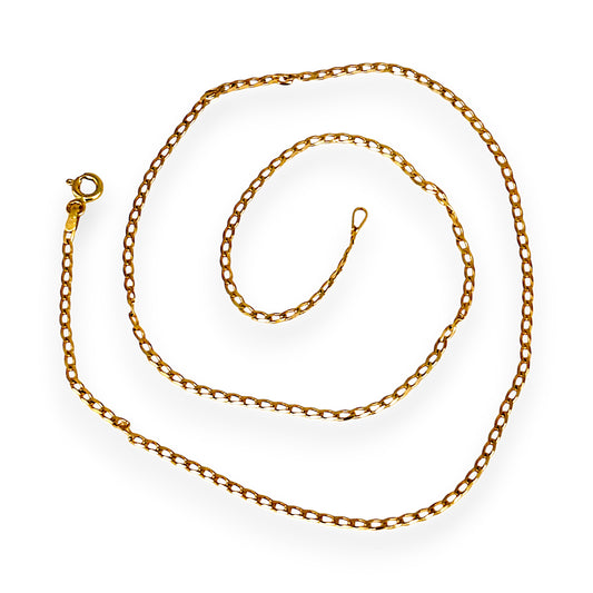 GOLD DEAL | 9K Gold As New 44cm Velvet Curb Chain