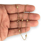 GOLD DEAL | 18ct (18K) Gold 40cm Solid Moon Cut Bead Chain