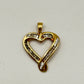 GOLD DEAL | 10kt Gold Dual-Cut Diamond Heart Pendant