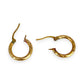 GOLD DEAL | 10K Gold MICHAEL HILL 13.9mm Dimple Hoop Earrings