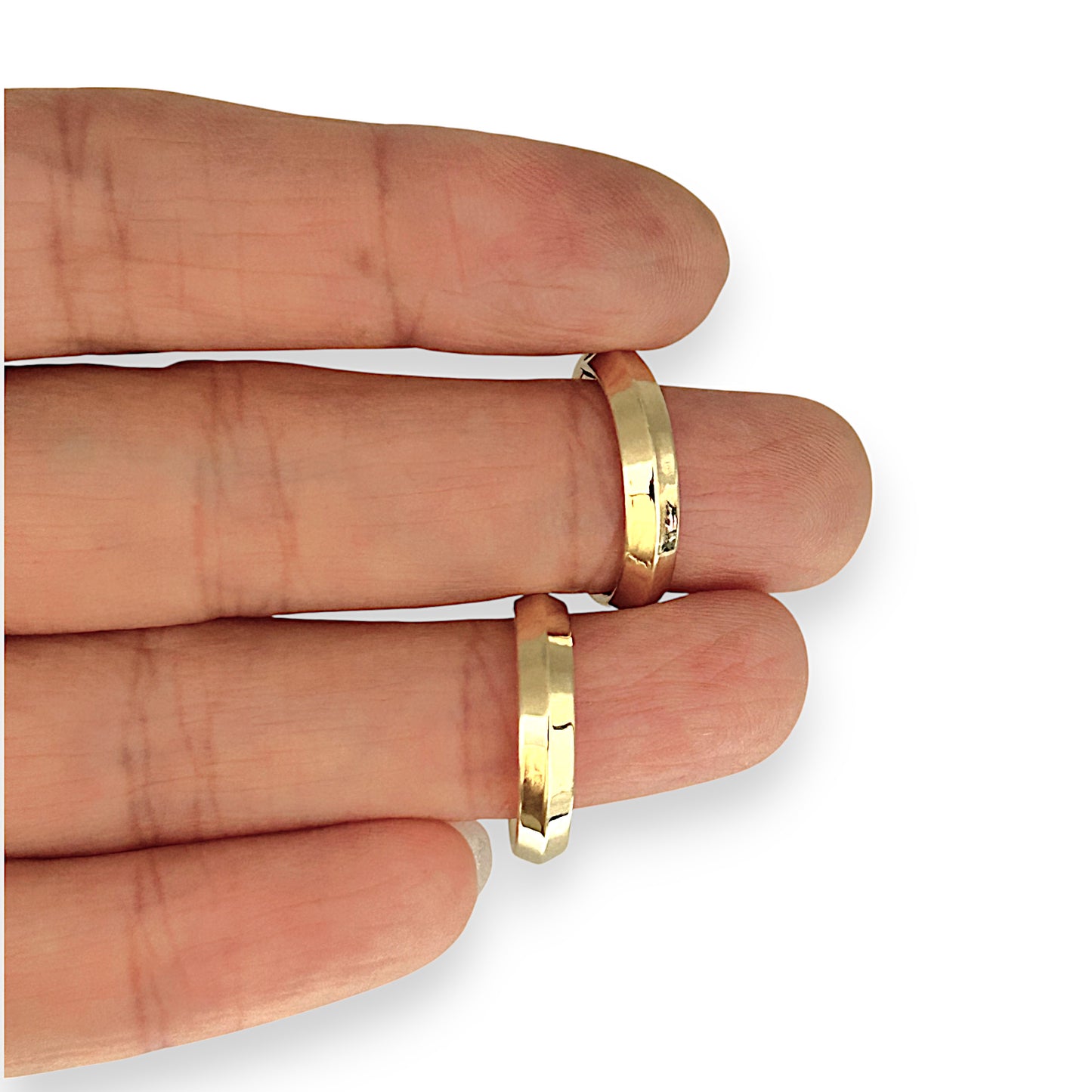 GOLD DEAL | 10K Gold MICHAEL HILL 19mm Mountain Tip Hoop Earrings