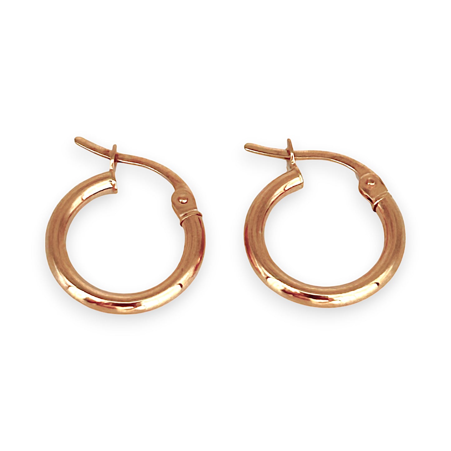 GOLD DEAL | 10ct (10K) Rose Gold 13.7mm Timeless Classic Hoop Earrings