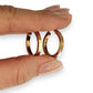 GOLD DEAL | 10ct (10K) Gold MICHAEL HILL 19.5mm Square Edge Hoop Earrings