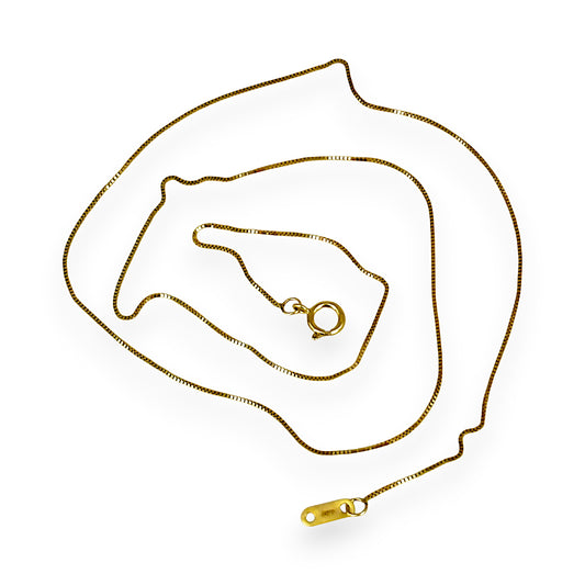 GOLD DEAL | 10K Gold MICHAEL HILL As New 45cm Fine Box Chain