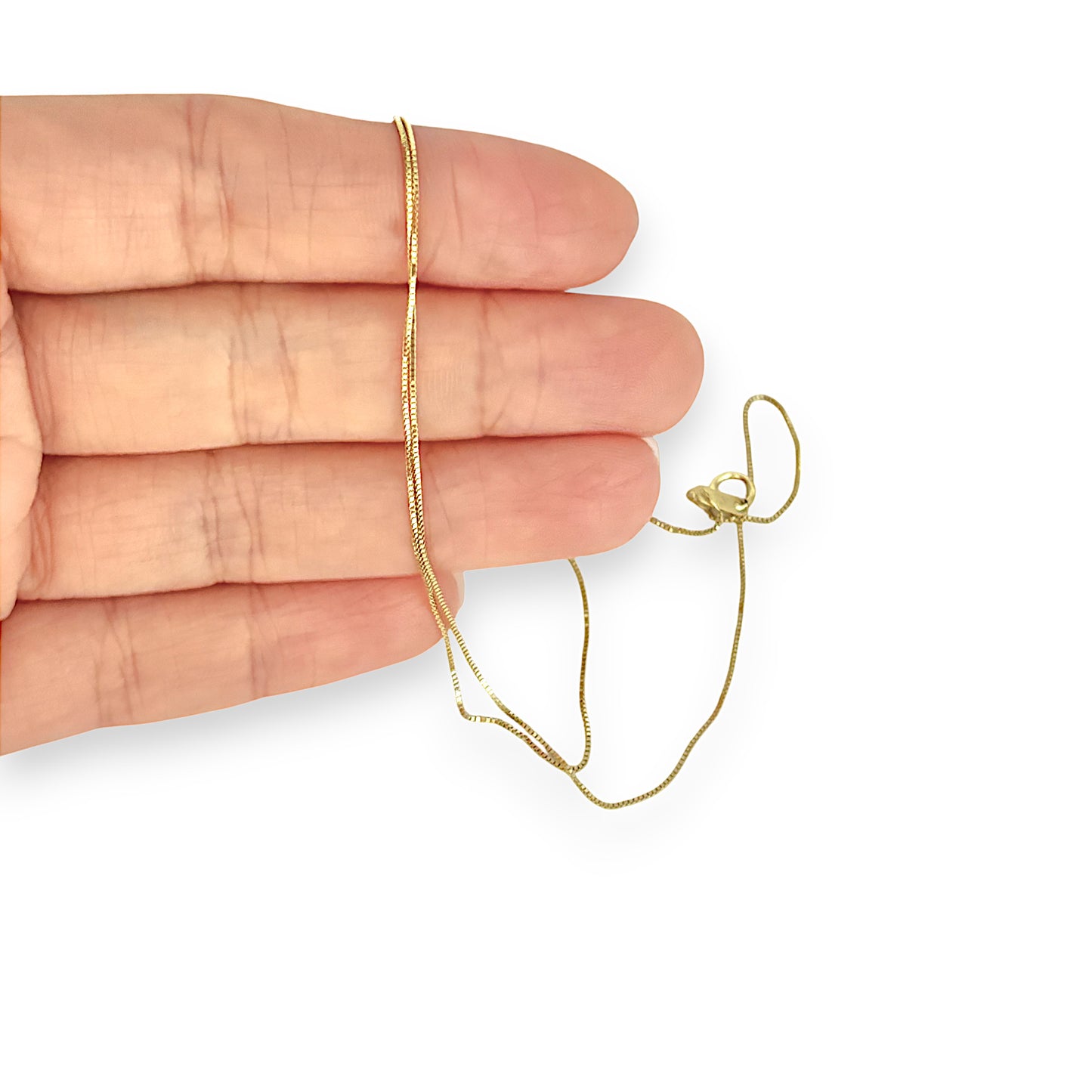 GOLD DEAL | 10K Gold MICHAEL HILL As New 45cm Fine Box Chain