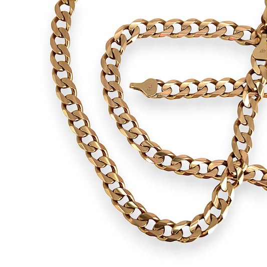 GOLD DEAL | 10ct (10K) Gold MICHAEL HILL 56cm Curb Chain Valuation $8,600