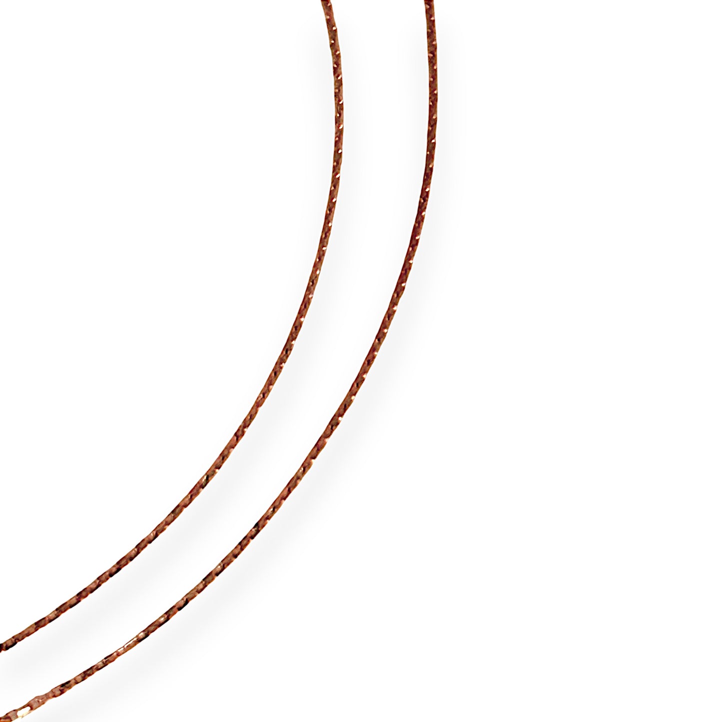 GOLD DEAL | 10ct (10K) AU Rose Gold 44cm Petal-Fine Thread Chain