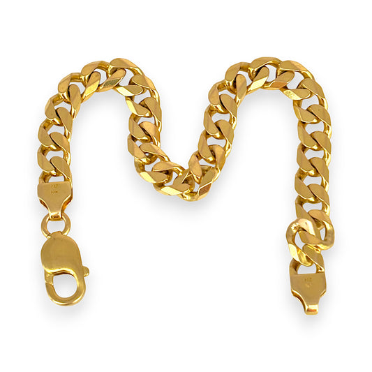 GOLD DEAL | 10ct (10K) NZ Gold MICHAEL HILL 22cm Curb Link Bracelet Valuation $6,400