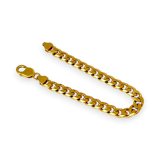 GOLD DEAL | 10ct (10K) NZ Gold MICHAEL HILL 22cm Curb Link Bracelet Valuation $6,400