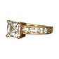 GOLD DEAL | 14ct (14K) Gold Ring Size O with Moissanite