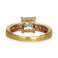 GOLD DEAL | 14ct (14K) Gold Ring Size O with Moissanite