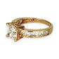 GOLD DEAL | 14ct (14K) Gold Ring Size O with Moissanite