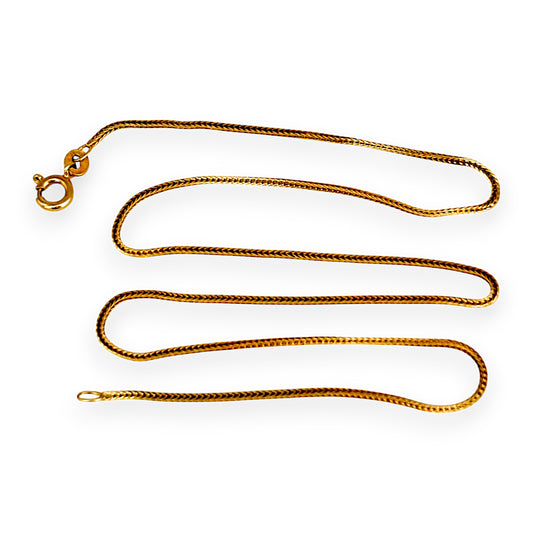 GOLD DEAL | 14ct (14K) Gold Soft Edge Chopin Chain Length 39cm