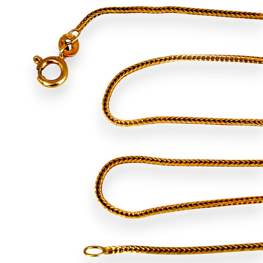 GOLD DEAL | 14ct (14K) Gold Soft Edge Chopin Chain Length 39cm
