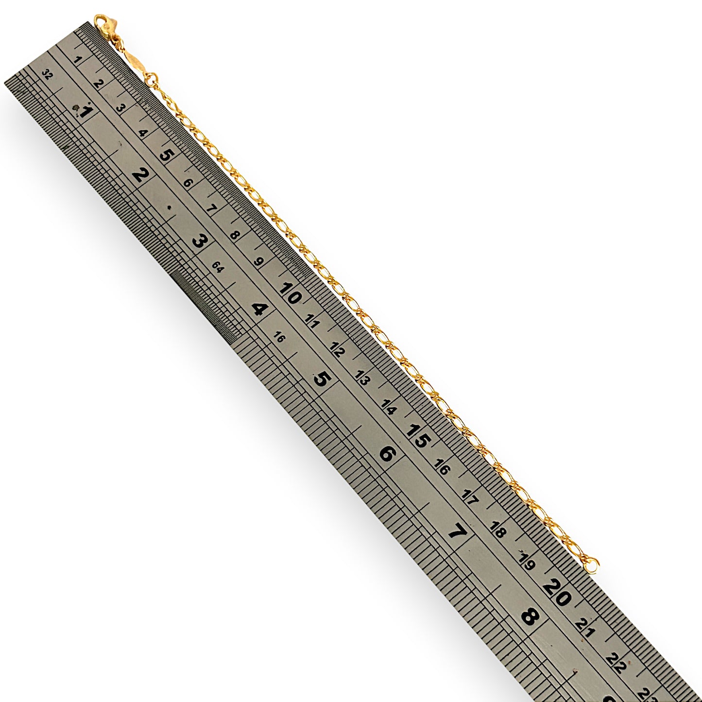 GOLD DEAL | 14ct (14K) Gold Crafted in Greece Figaro Bracelet Length 20cm