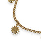 GOLD DEAL | 14K Gold Belcher Bracelet with 5 Charms Length 19cm