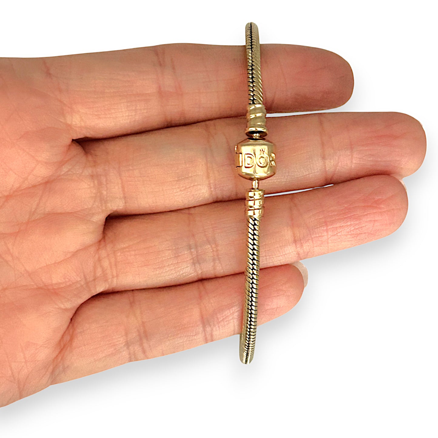 GOLD DEAL | 14K Gold 19.50g Pandora Moments Snake Bracelet Length 21.5cm