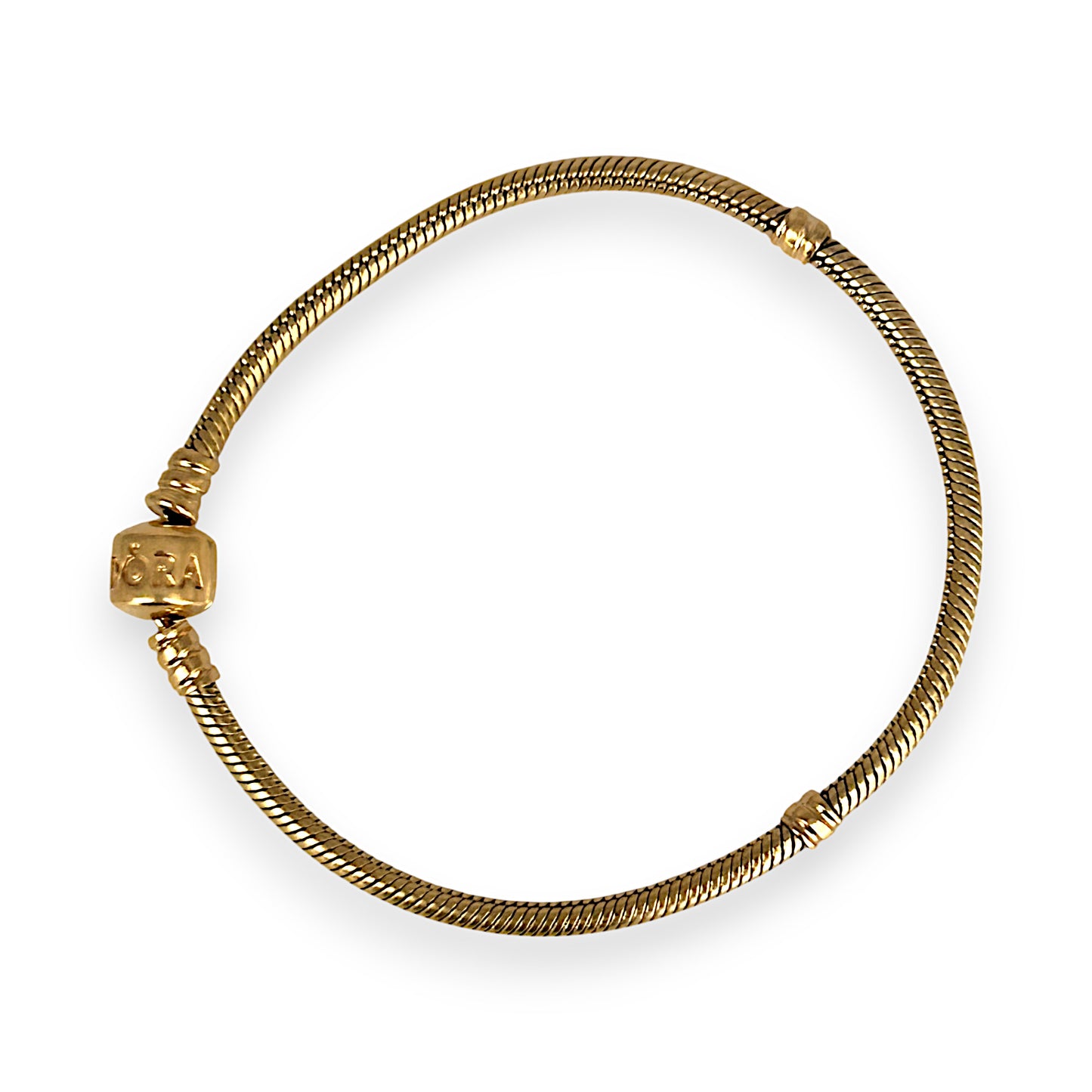 GOLD DEAL | 14K Gold 19.50g Pandora Moments Snake Bracelet Length 21.5cm