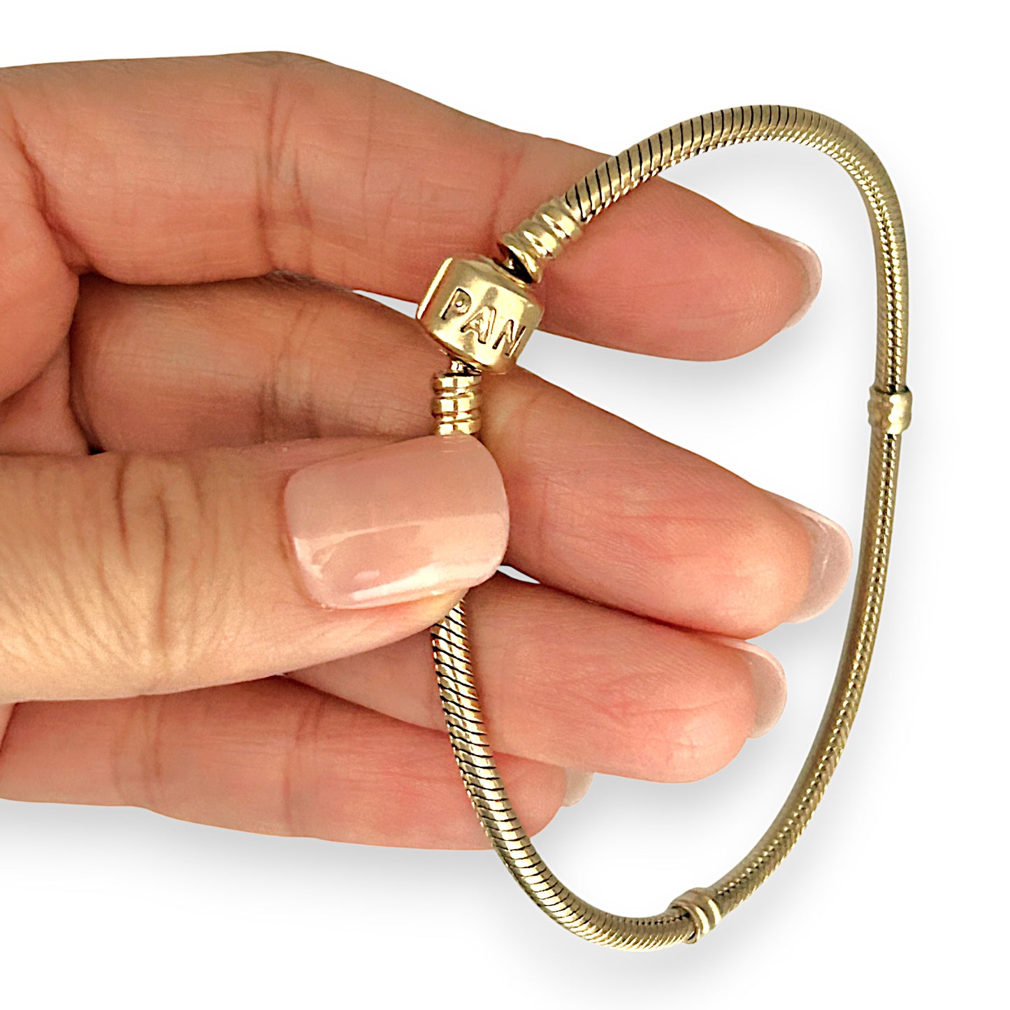 GOLD DEAL | 14K Gold 19.50g Pandora Moments Snake Bracelet Length 21.5cm