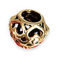 14K Gold Pandora Heart Spacer Charm with diamond. R # 825