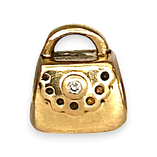 GOLD DEAL | 14ct (14K) Gold Pandora Purse Threaded Charm