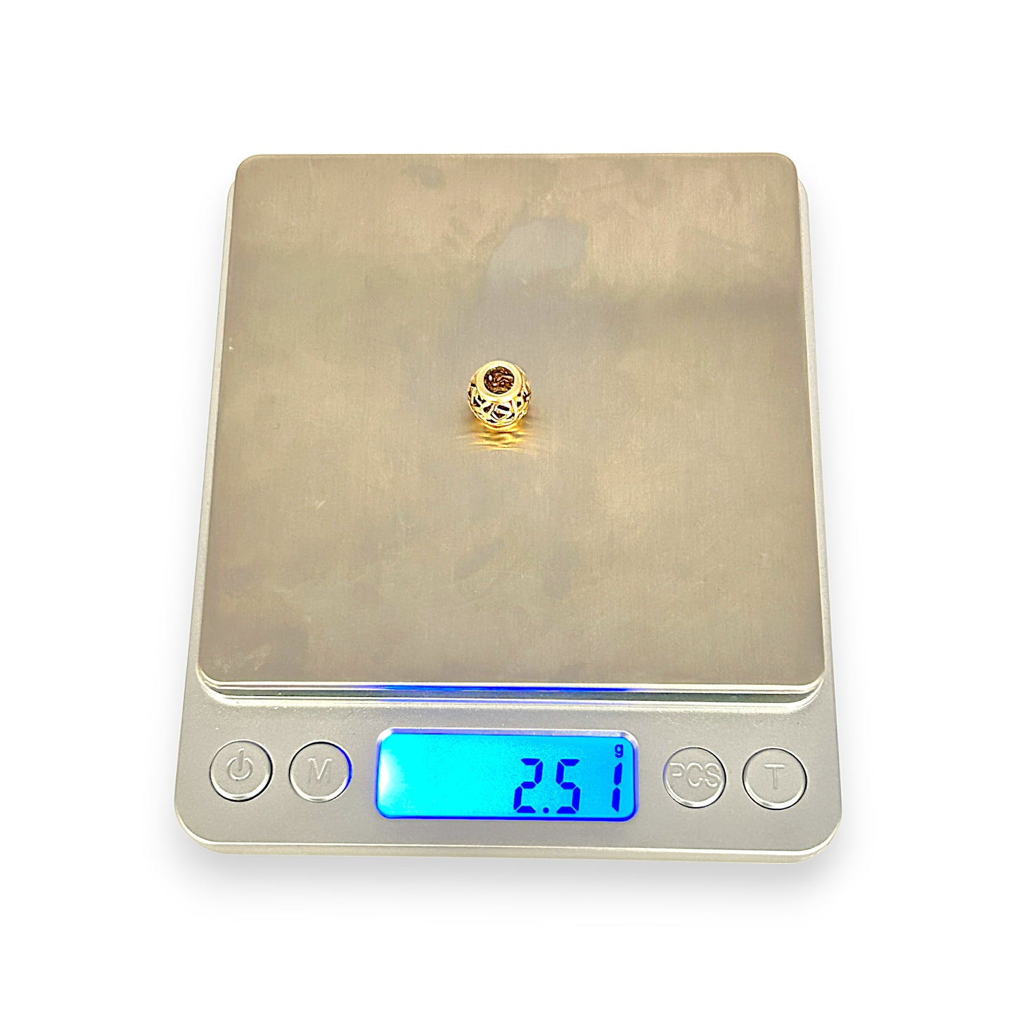 GOLD DEAL | 14K Gold Pandora Filigree Spherical Space Charm