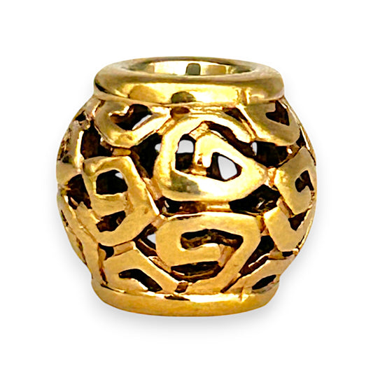 GOLD DEAL | 14K Gold Pandora Filigree Spherical Space Charm