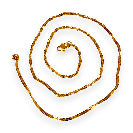 GOLD DEAL | 22K Gold Twist Lightweight Chain Length 41cm