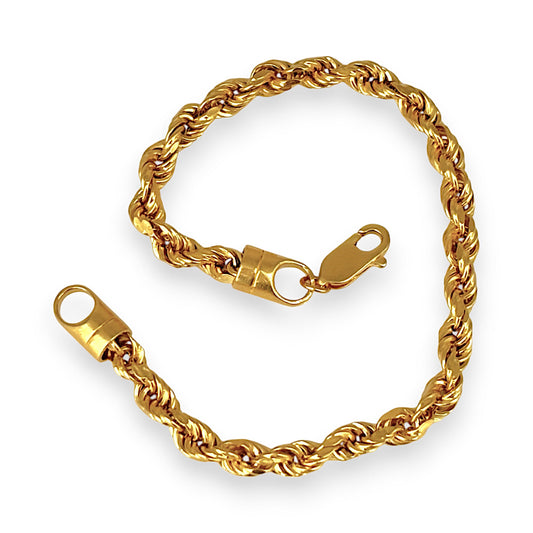 GOLD DEAL | 22K Gold Twisted Rope Bracelet Length 18cm