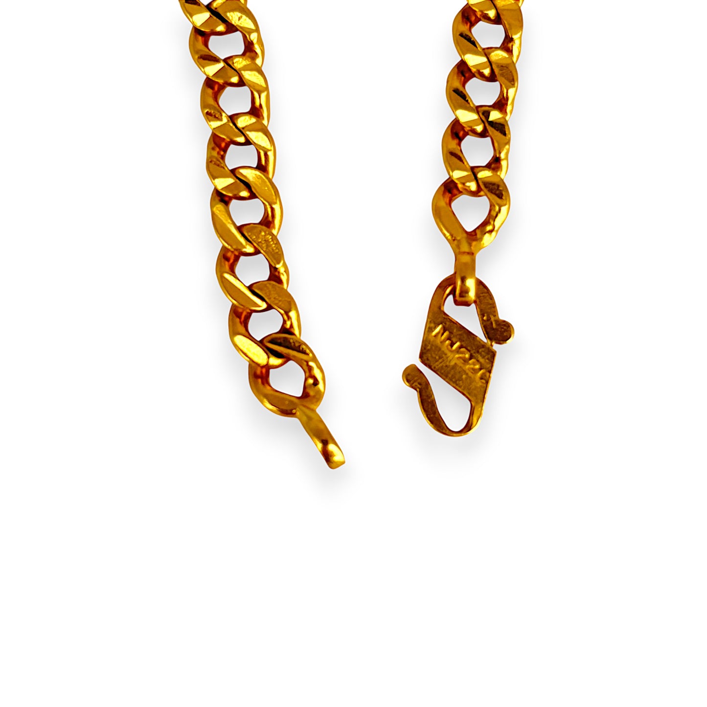 GOLD DEAL | 22K Gold Solid Curb Link Chunky Bracelet