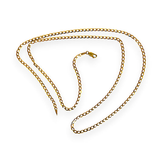 GOLD DEAL | 9ct (9K) Gold 60cm Flat Oval Link Chain Refurbished