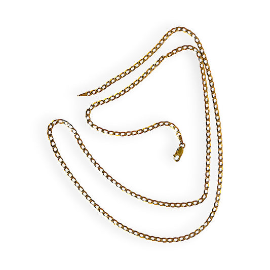 GOLD DEAL | 9ct (9K) Gold 60cm Flat Oval Link Chain Refurbished
