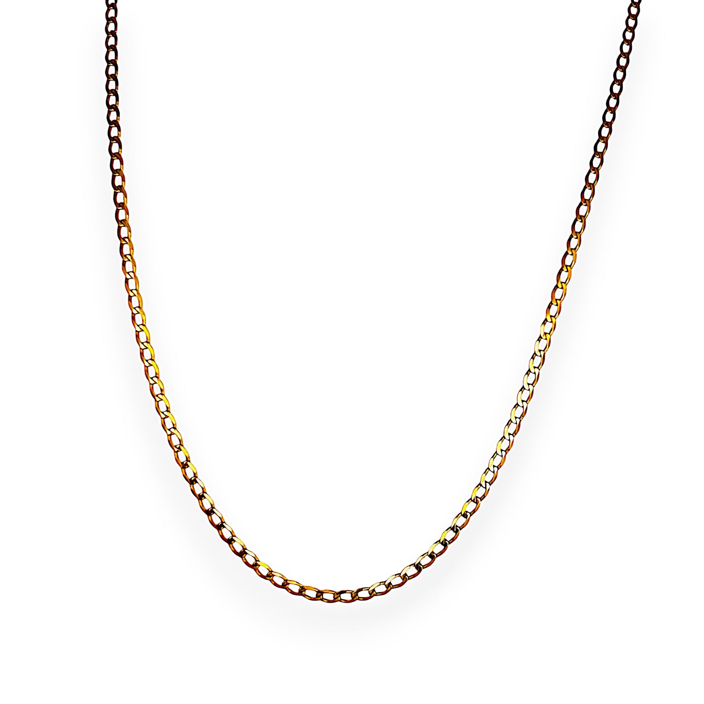 GOLD DEAL | 9ct (9K) Gold 60cm Flat Oval Link Chain Refurbished