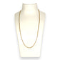 GOLD DEAL | 18ct (18K) Gold Pallini Bead Dot Dash Ball Chain Length 45cm