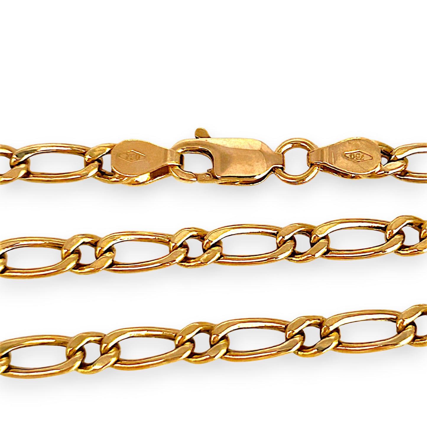 GOLD DEAL | 18ct (18K) Gold Refurbished 60cm Golden Echo Paperclip Figaro Chain