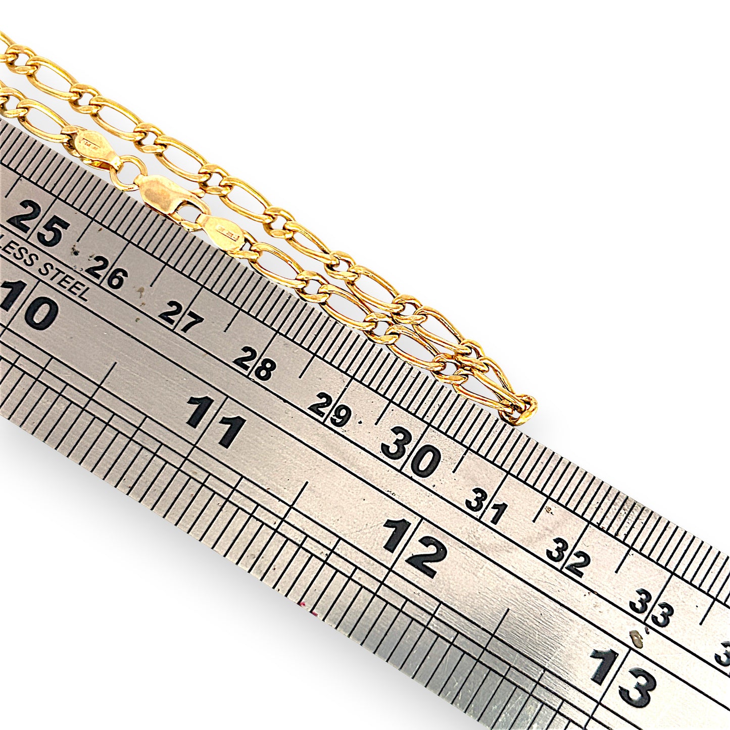 GOLD DEAL | 18ct (18K) Gold Refurbished 60cm Golden Echo Paperclip Figaro Chain
