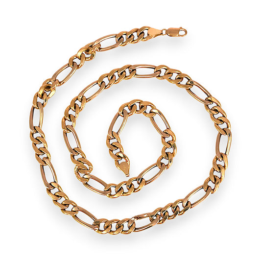 GOLD DEAL | 18ct (18K) Gold Bulky Figaro-Chain Length 55cm