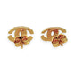 GOLD DEAL | 18ct (18K) Gold Y/W Two-Tone CC Stud Earrings