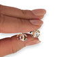 GOLD DEAL | 18ct (18K) Gold Y/W Two-Tone CC Stud Earrings