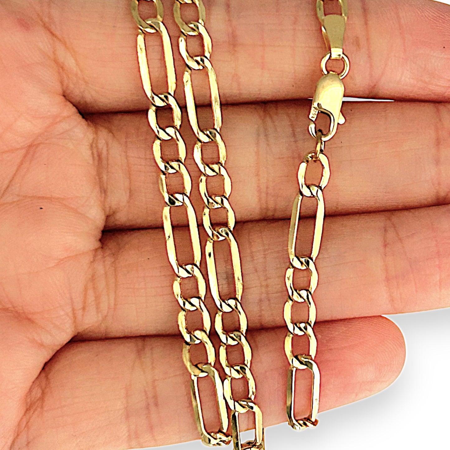 GOLD DEAL | 18ct (18K) Gold 48cm Soft Glide Figaro Chain Refurbished