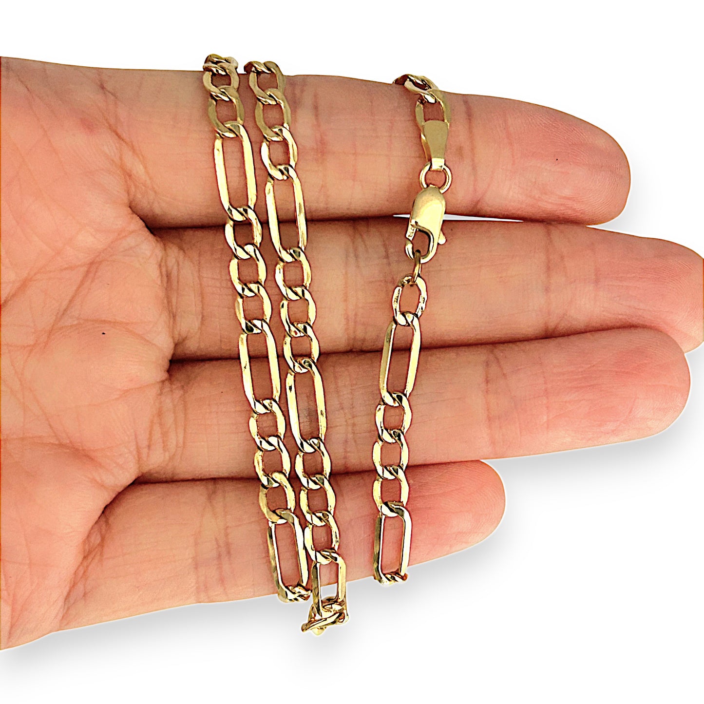 GOLD DEAL | 18ct (18K) Gold 48cm Soft Glide Figaro Chain Refurbished