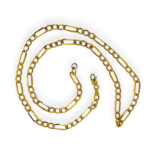 GOLD DEAL | 18ct (18K) Gold 48cm Soft Glide Figaro Chain Refurbished