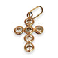 GOLD DEAL | 18ct (18K) Gold Cross Pendant with Cubic Zirconia (CZ)