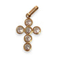 GOLD DEAL | 18ct (18K) Gold Cross Pendant with Cubic Zirconia (CZ)