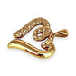 GOLD DEAL | 18ct (18K) Gold Round Cut Heart Pendant with Diamond