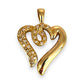 GOLD DEAL | 18ct (18K) Gold Round Cut Heart Pendant with Diamond