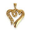 GOLD DEAL | 18ct (18K) Gold Round Cut Heart Pendant with Diamond