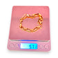 GOLD DEAL | 18ct (18K) Gold Broad Paperclip Bracelet Length 20cm